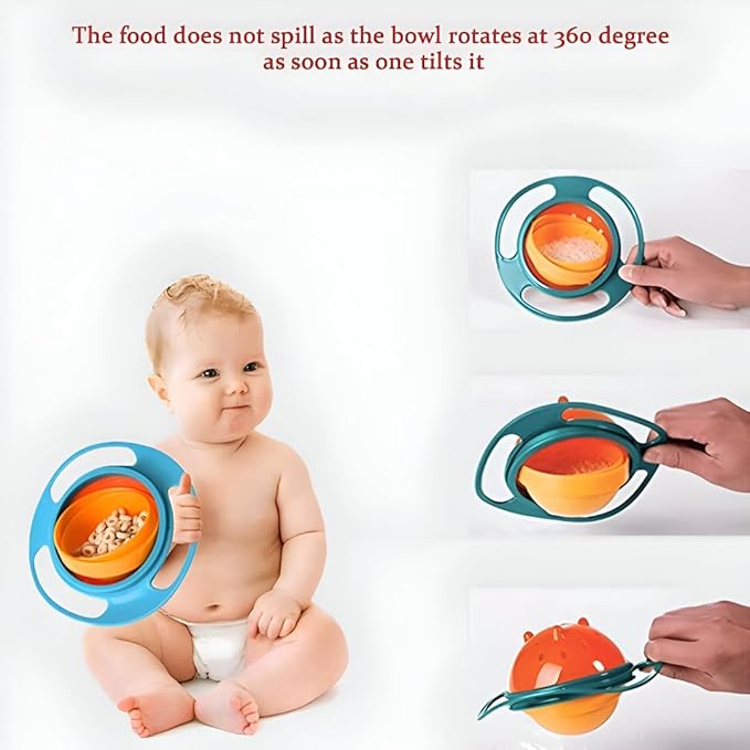 HappyFeed™ 360° No-Spill Baby Bowl – Just 499/-