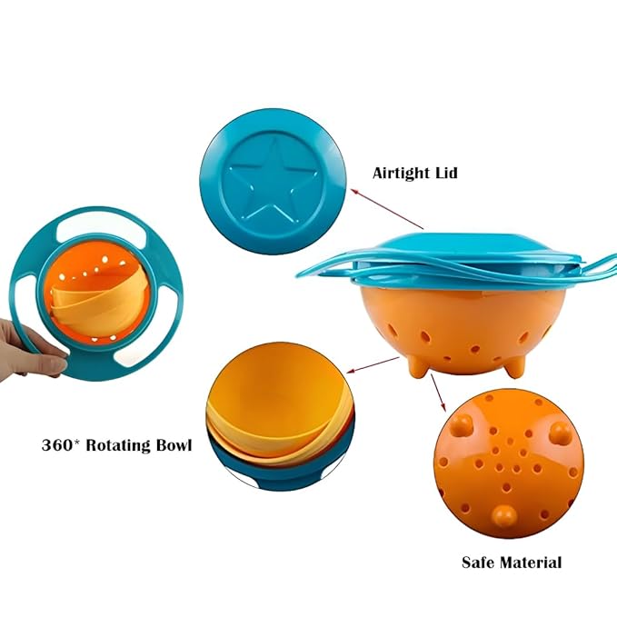 HappyFeed™ 360° No-Spill Baby Bowl – Just 499/-