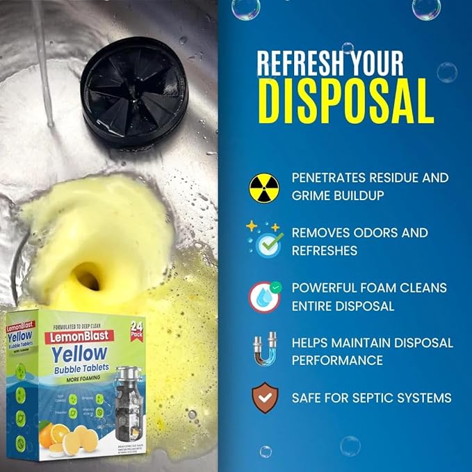 LemonBlast Yellow Bubble Tablets – Deep Clean Foaming Power(Buy 12 Get 12 FREE) – Just ₹499