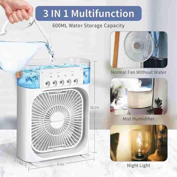 ChillBreeze™ 3-in-1 Cooling Mist Fan | Mini AC Effect | Just ₹1199/-