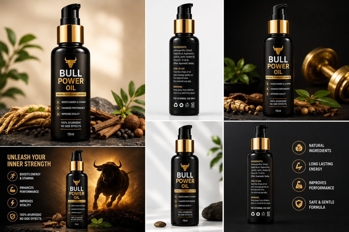 💪 Ayurvedic Bull Power Oil | Buy 1 Get 1 FREE| ₹499🔥